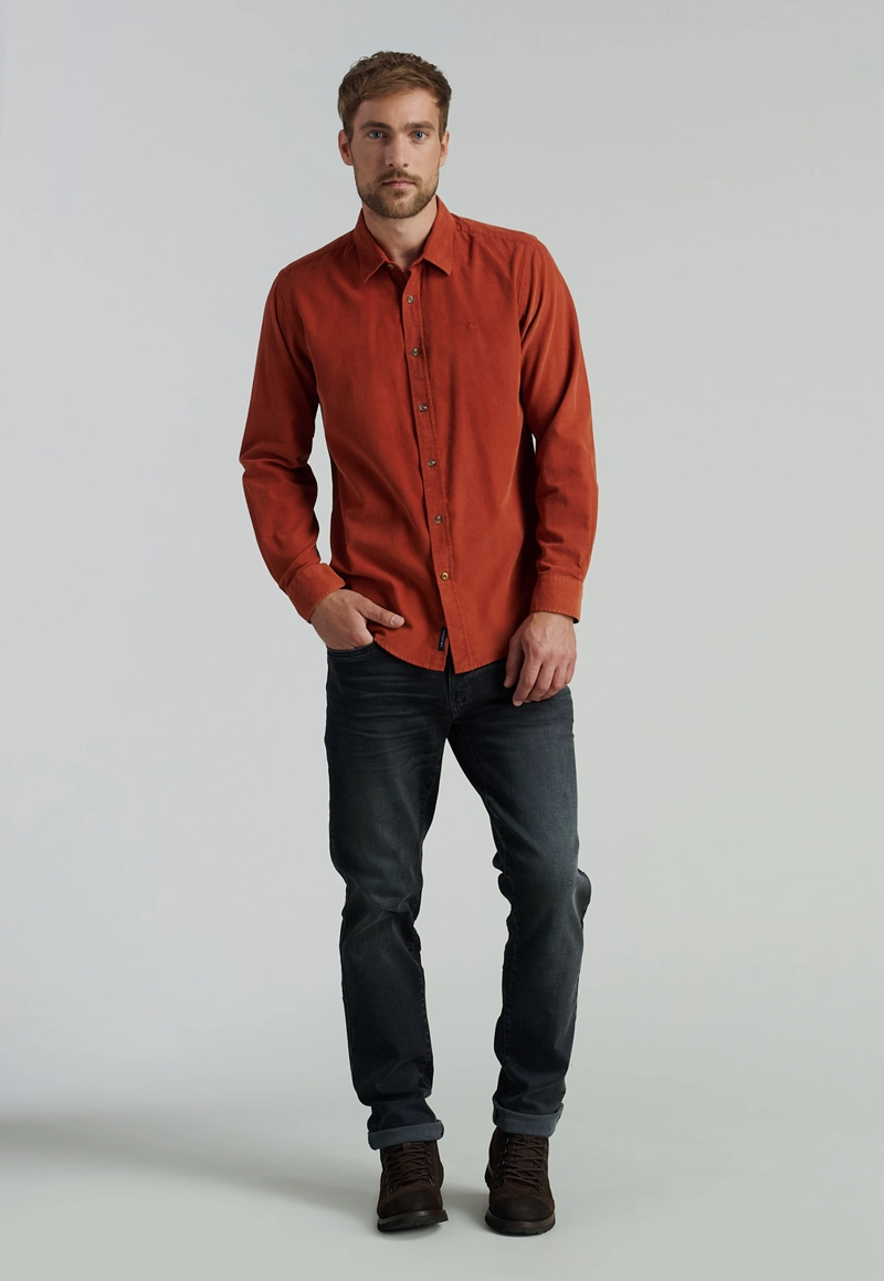 CAMISA ALGODÓN HOMBRE FEROUCH CAFÉ HONOLULU FR COPPER - 2