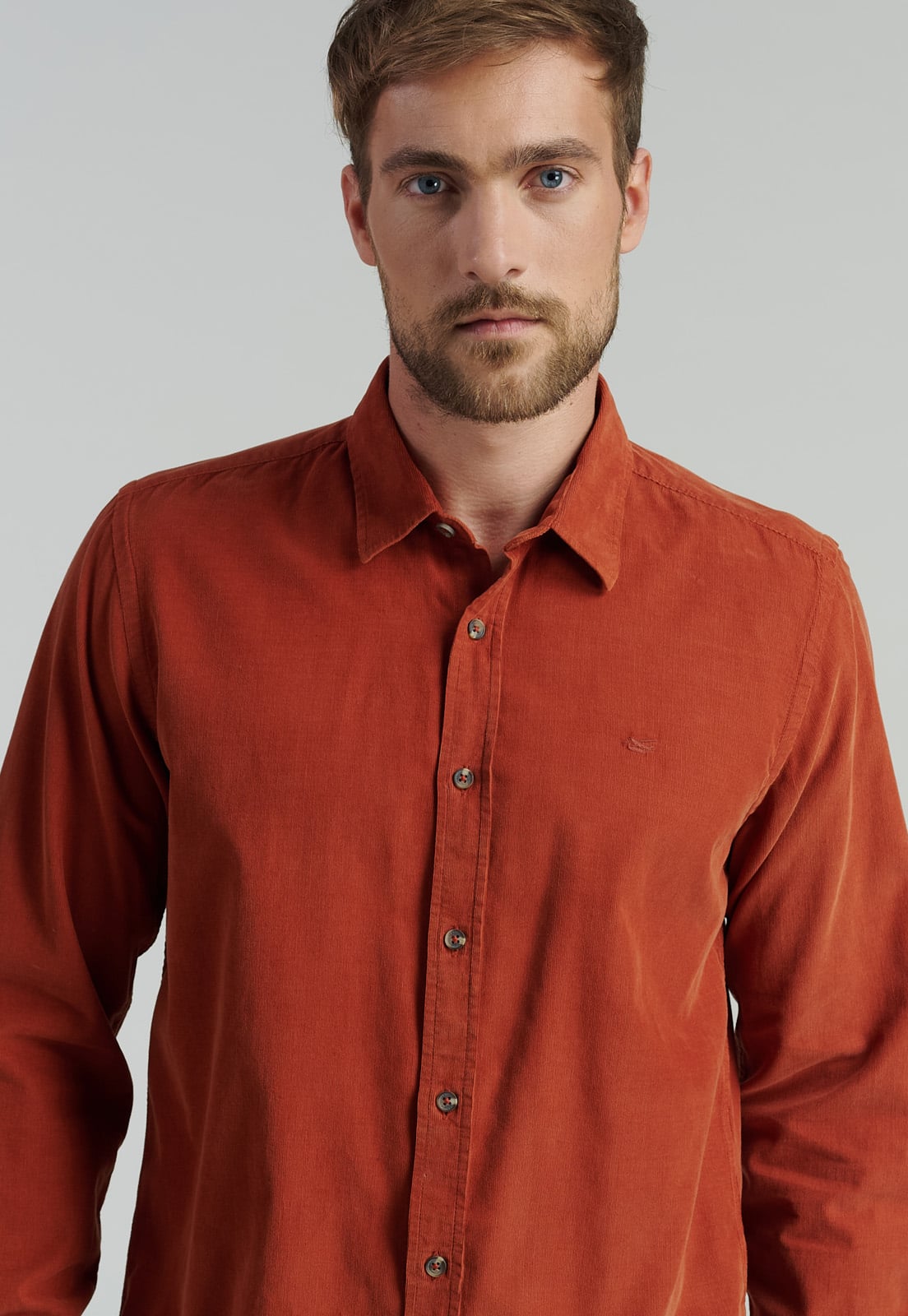 CAMISA ALGODÓN HOMBRE FEROUCH CAFÉ HONOLULU FR COPPER - 3