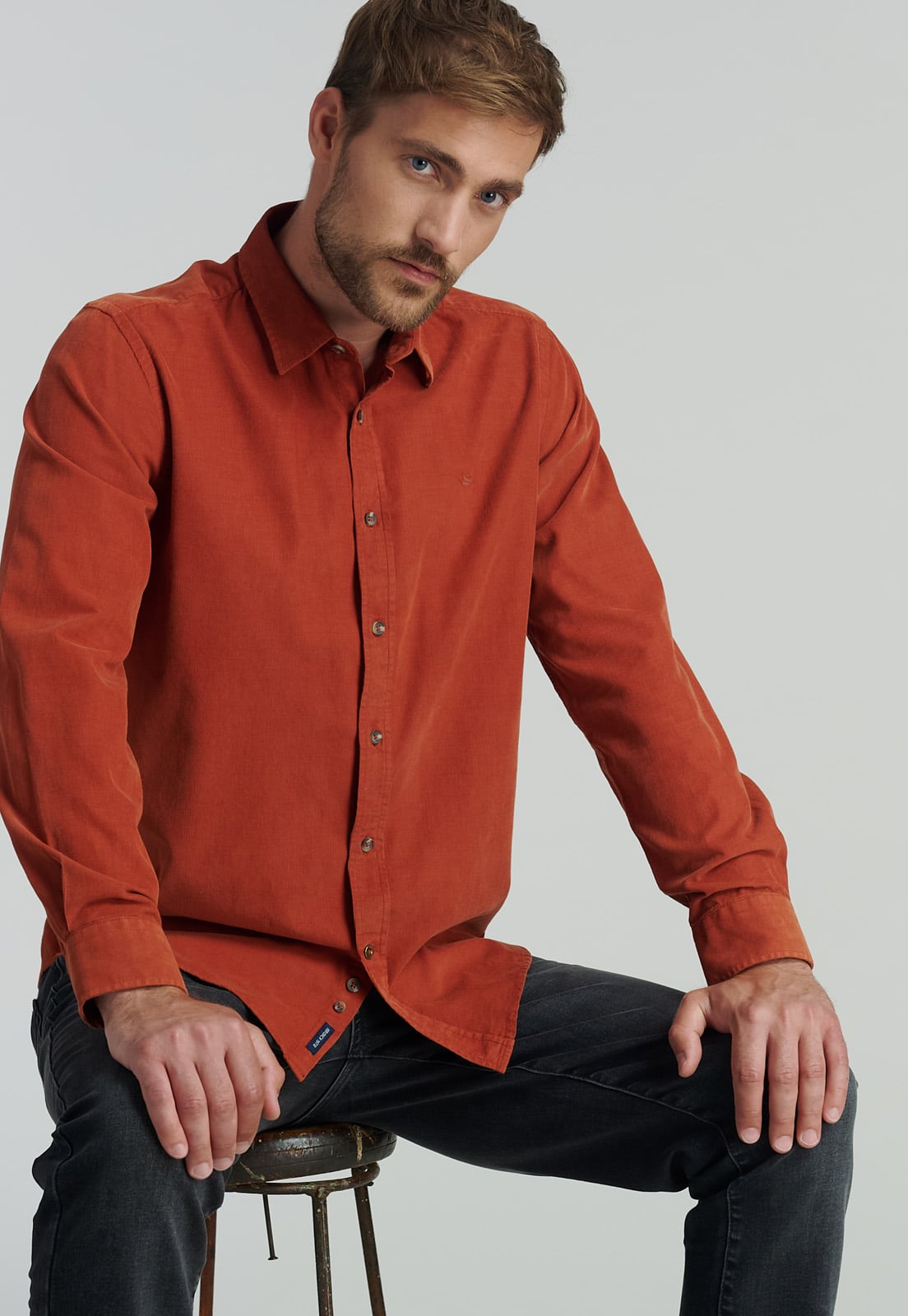 CAMISA ALGODÓN HOMBRE FEROUCH CAFÉ HONOLULU FR COPPER - 5