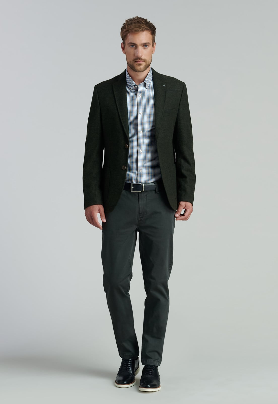 BLAZER HOMBRE FEROUCH VERDE CREENVILLE SMART CASUAL GREEN - 1
