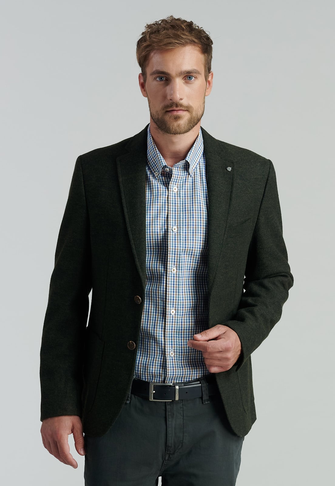 BLAZER HOMBRE FEROUCH VERDE CREENVILLE SMART CASUAL GREEN - 2