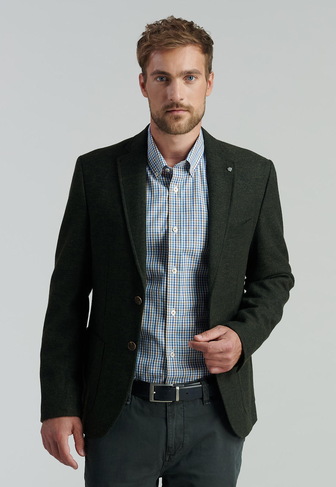 BLAZER HOMBRE FEROUCH VERDE CREENVILLE SMART CASUAL GREEN - 2