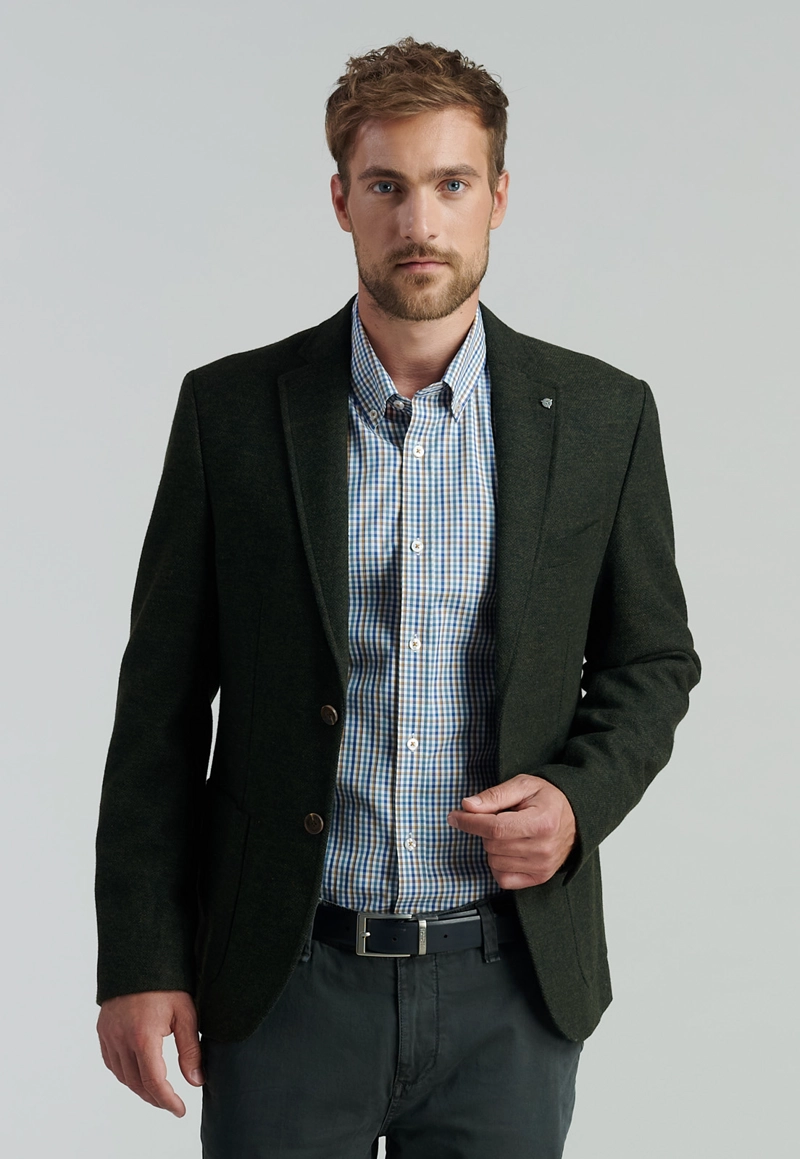 BLAZER HOMBRE FEROUCH VERDE CREENVILLE SMART CASUAL GREEN - 2