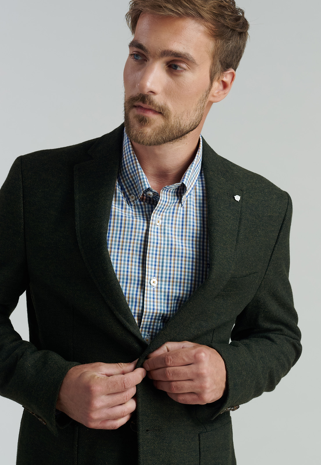 BLAZER HOMBRE FEROUCH VERDE CREENVILLE SMART CASUAL GREEN - 3