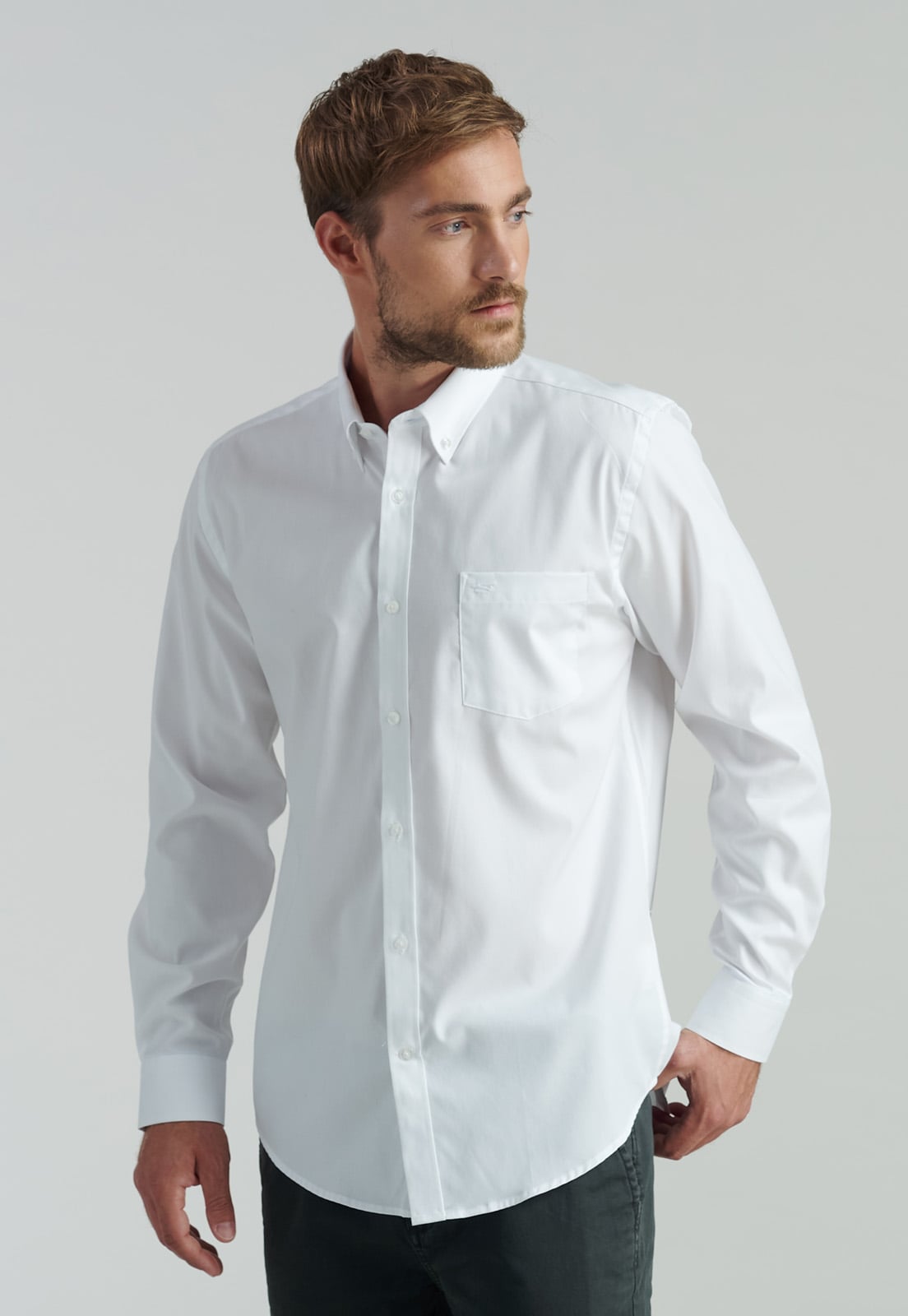 CAMISA ALGODÓN HOMBRE FEROUCH BLANCO SMART CASUAL OXFORD SC WHITE - 1