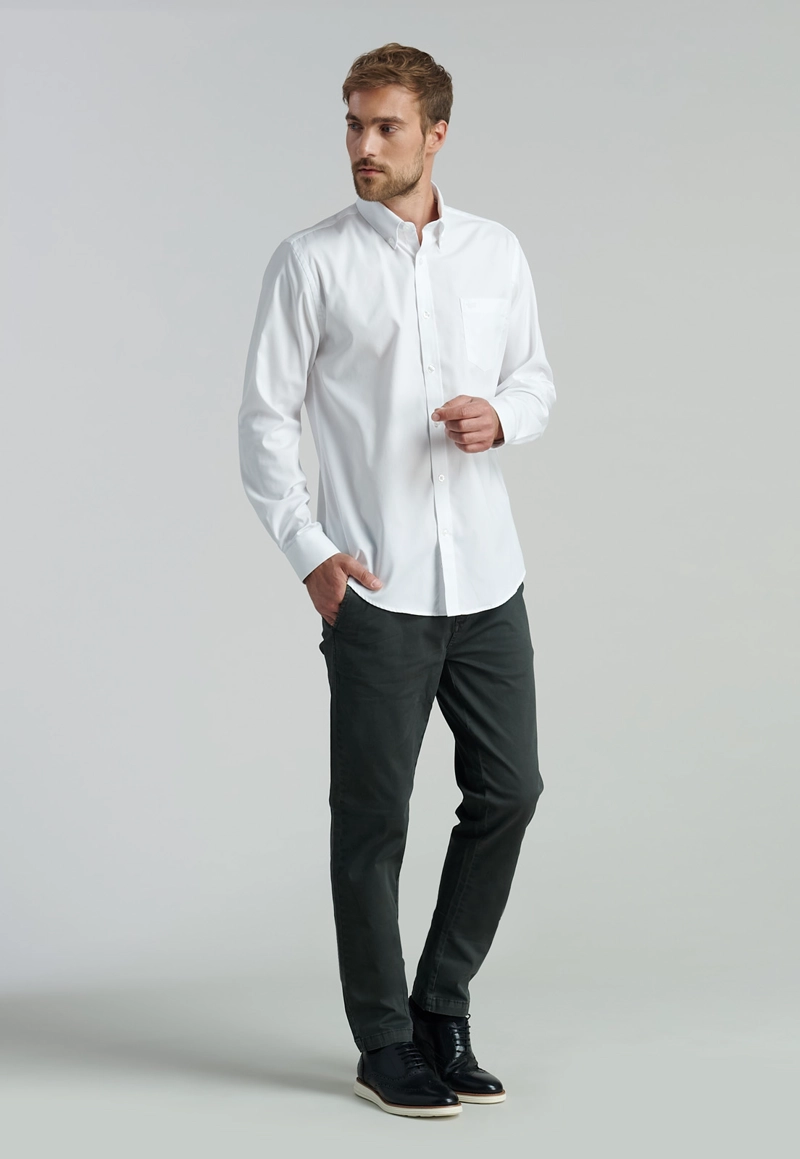 CAMISA ALGODÓN HOMBRE FEROUCH BLANCO SMART CASUAL OXFORD SC WHITE - 2