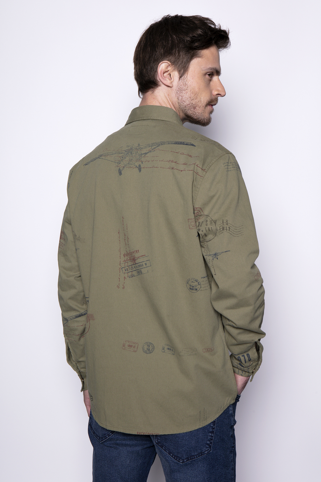 OVERSHIRT ALGODÓN HOMBRE FEROUCH VERDE PRINT FJ MILITARY - 2