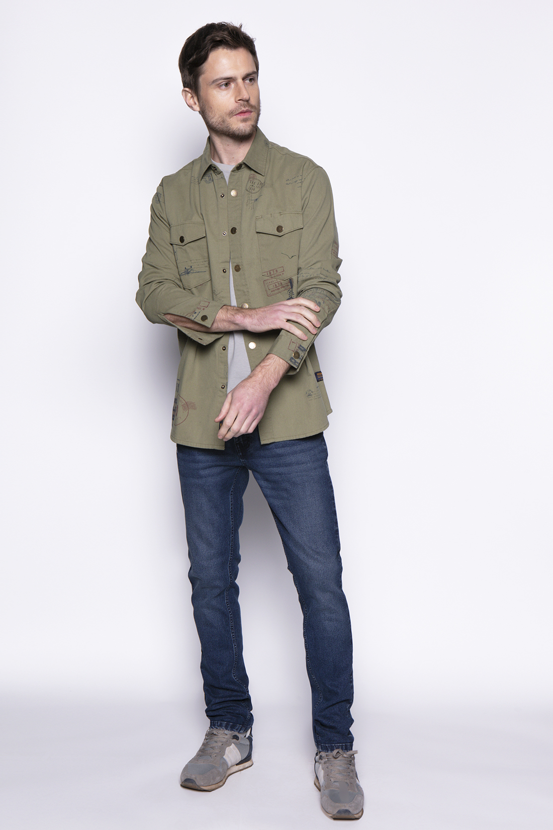 OVERSHIRT ALGODÓN HOMBRE FEROUCH VERDE PRINT FJ MILITARY - 4