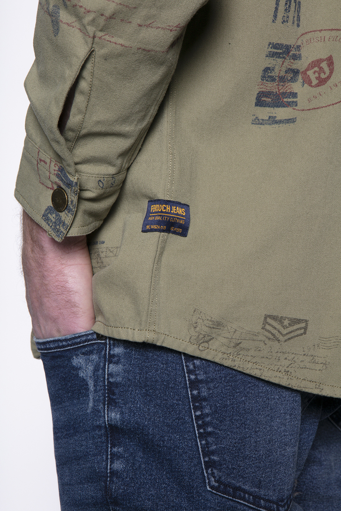 OVERSHIRT ALGODÓN HOMBRE FEROUCH VERDE PRINT FJ MILITARY - 5