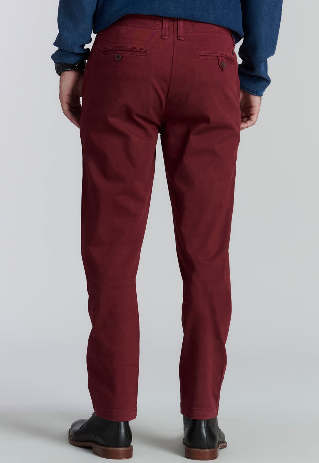 PANTALÓN ALGODÓN HOMBRE FEROUCH ROJO LOWELL FR BURGUNDY - 4