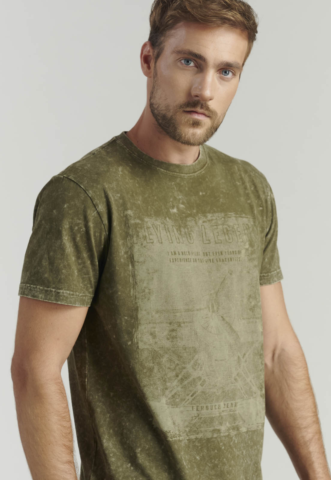 POLERA ALGODÓN HOMBRE FEROUCH VERDE BOSTON FJS MILITARY - 3