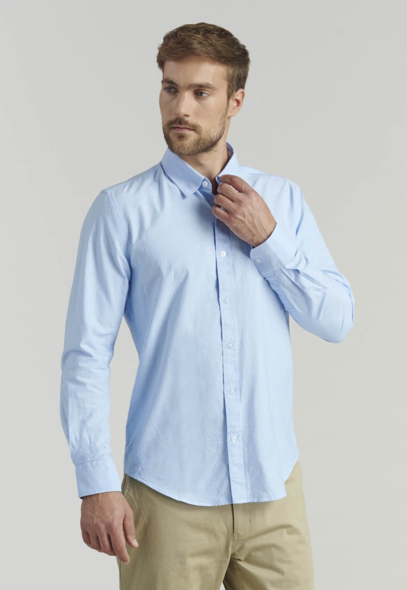 CAMISA ALGODÓN HOMBRE FEROUCH CELESTE SPORT OXFORD FR SKY - 1