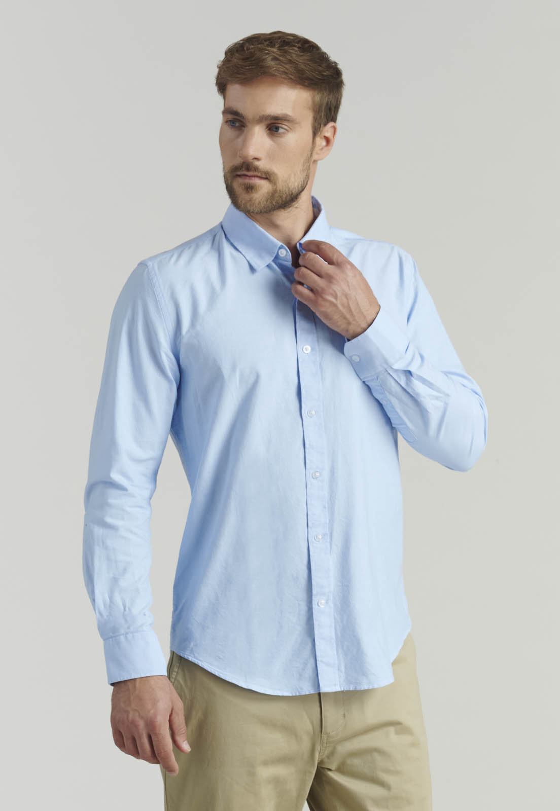 CAMISA ALGODÓN HOMBRE FEROUCH CELESTE SPORT OXFORD FR SKY - 1