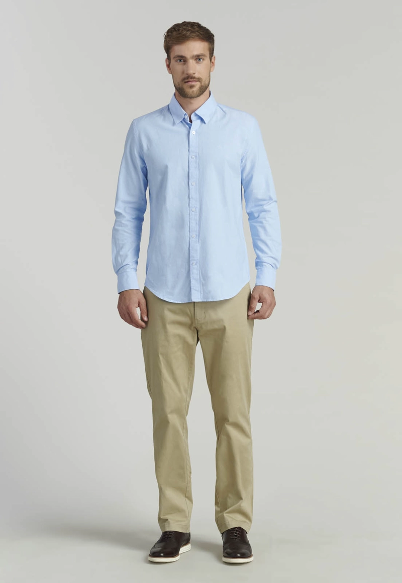 CAMISA ALGODÓN HOMBRE FEROUCH CELESTE SPORT OXFORD FR SKY - 2