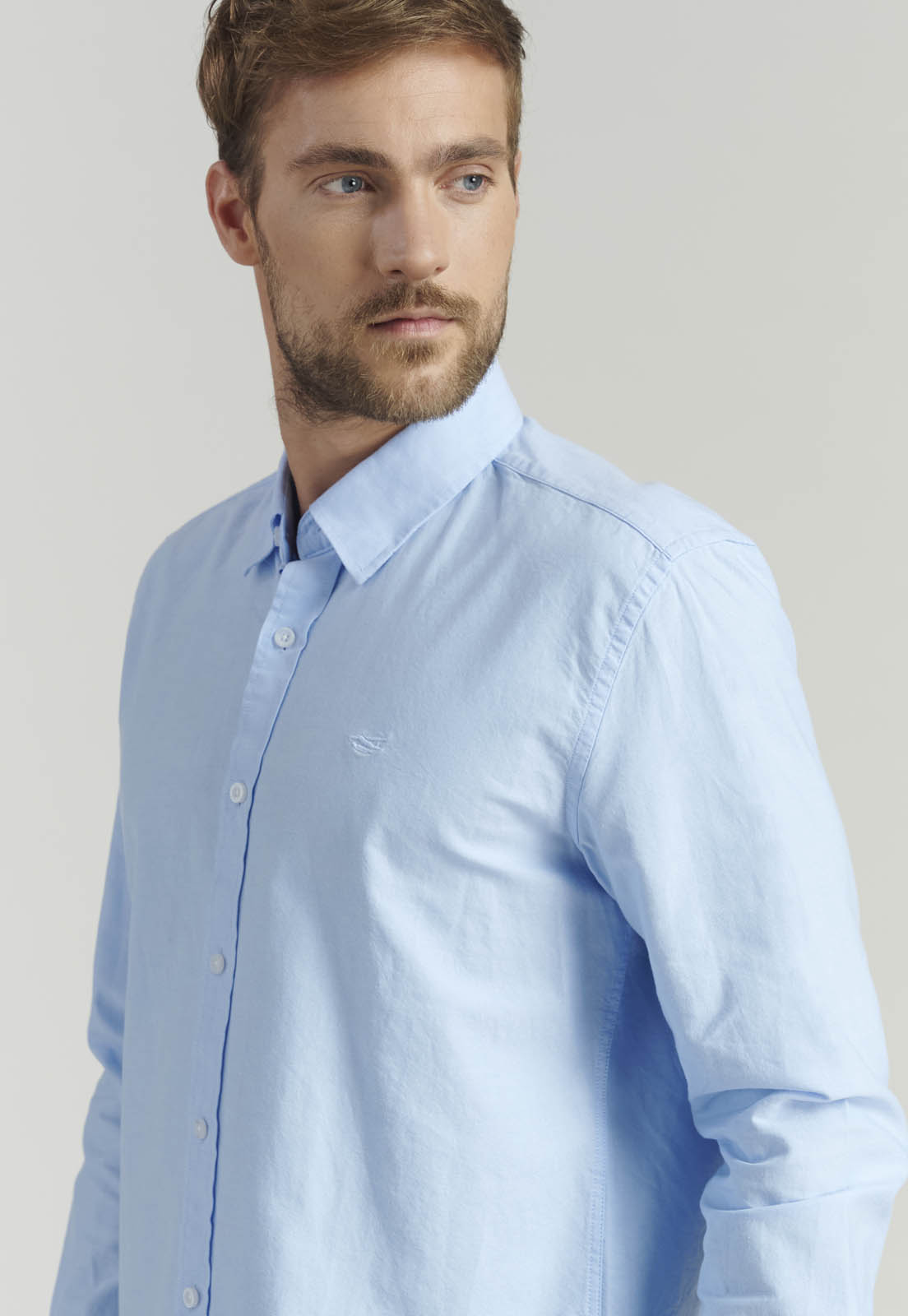 CAMISA ALGODÓN HOMBRE FEROUCH CELESTE SPORT OXFORD FR SKY - 3