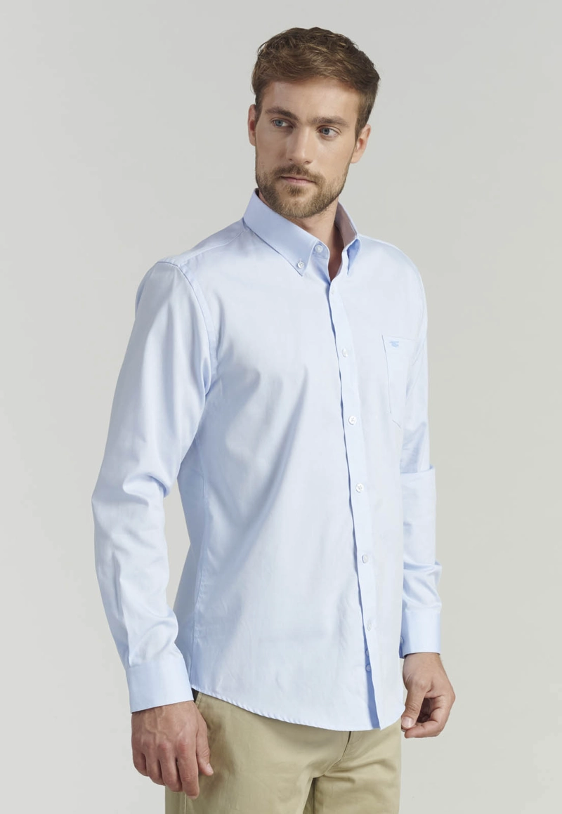 CAMISA ALGODÓN HOMBRE FEROUCH CELESTE SMART CASUAL OXFORD SC SKY - 1