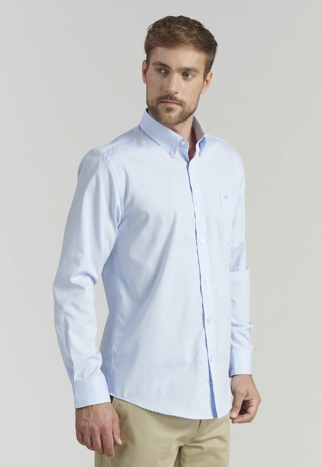 CAMISA ALGODÓN HOMBRE FEROUCH CELESTE SMART CASUAL OXFORD SC SKY - 1