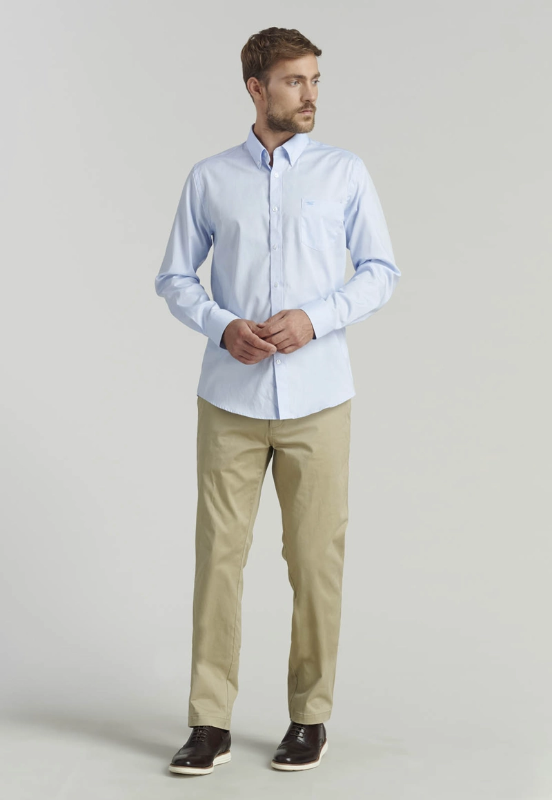 CAMISA ALGODÓN HOMBRE FEROUCH CELESTE SMART CASUAL OXFORD SC SKY - 2