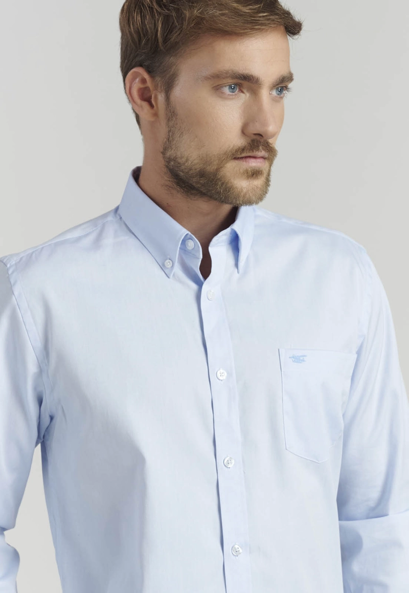 CAMISA ALGODÓN HOMBRE FEROUCH CELESTE SMART CASUAL OXFORD SC SKY - 3