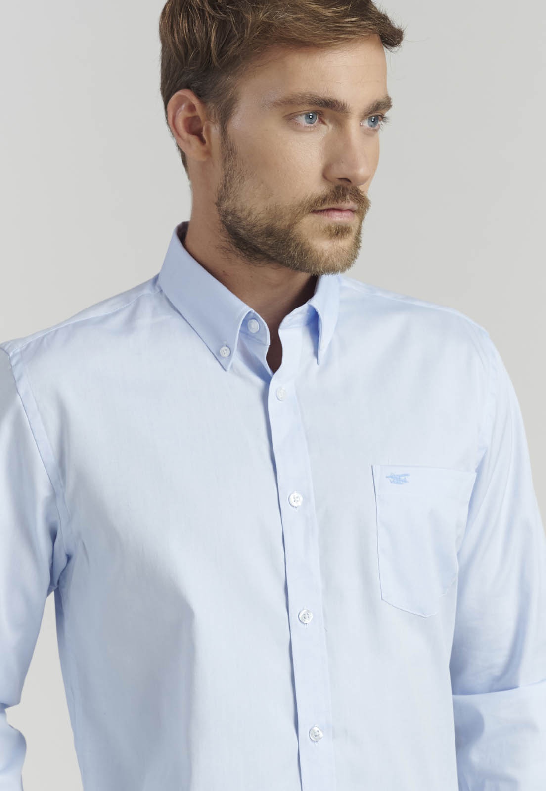 CAMISA ALGODÓN HOMBRE FEROUCH CELESTE SMART CASUAL OXFORD SC SKY - 3