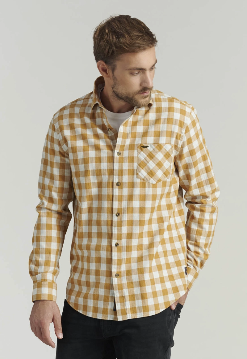 CAMISA ALGODÓN HOMBRE FEROUCH AMARILLO DENVER FJS MUSTARD - 1