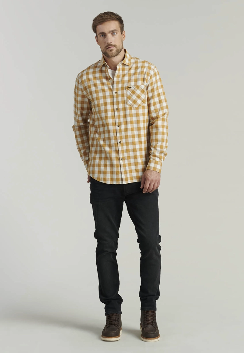 CAMISA ALGODÓN HOMBRE FEROUCH AMARILLO DENVER FJS MUSTARD - 2