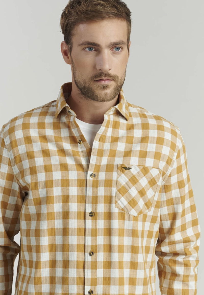 CAMISA ALGODÓN HOMBRE FEROUCH AMARILLO DENVER FJS MUSTARD - 3