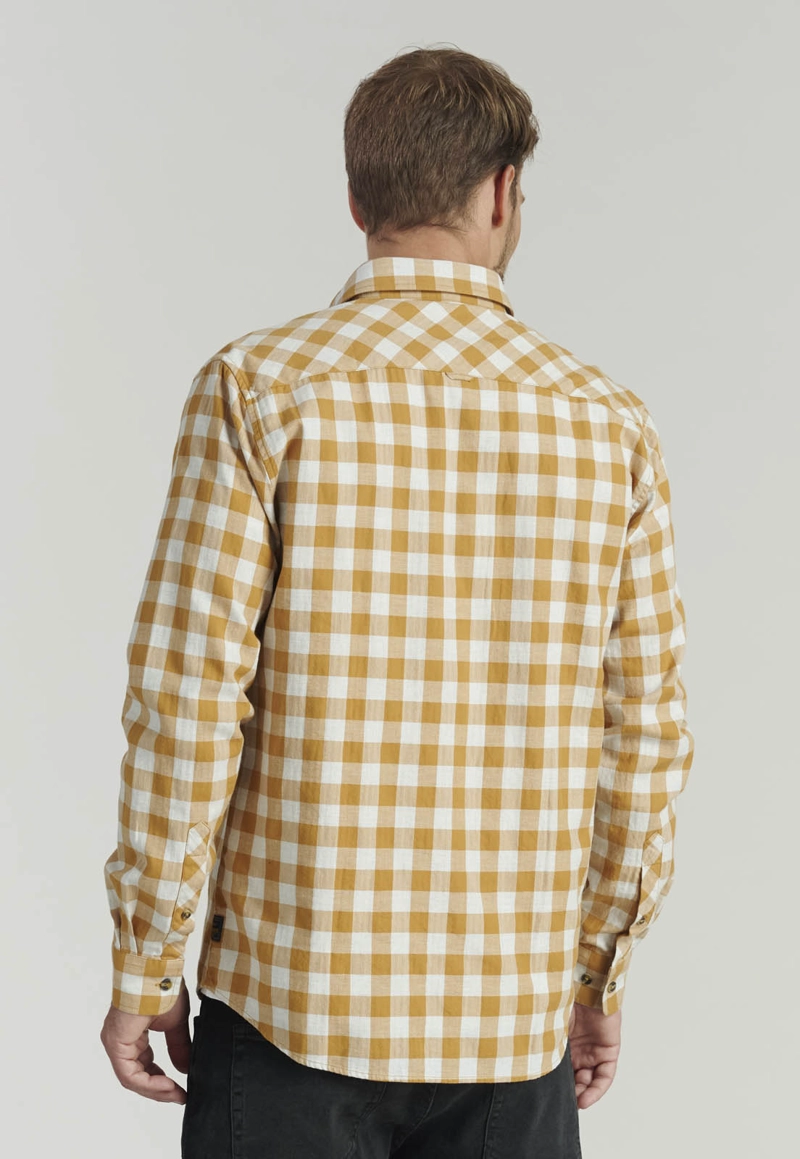 CAMISA ALGODÓN HOMBRE FEROUCH AMARILLO DENVER FJS MUSTARD - 4