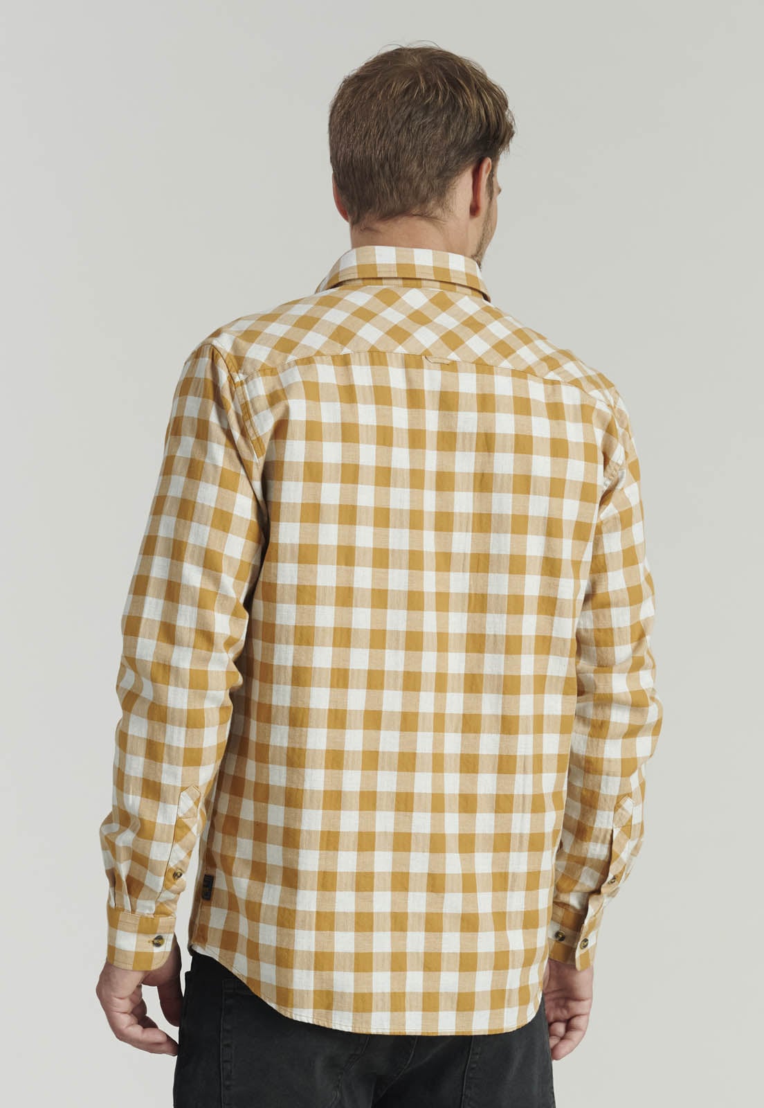 CAMISA ALGODÓN HOMBRE FEROUCH AMARILLO DENVER FJS MUSTARD - 4