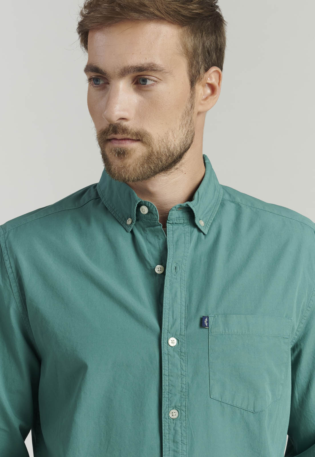 CAMISA ALGODÓN HOMBRE FEROUCH VERDE LAS VEGAS FJS RIVER - 3