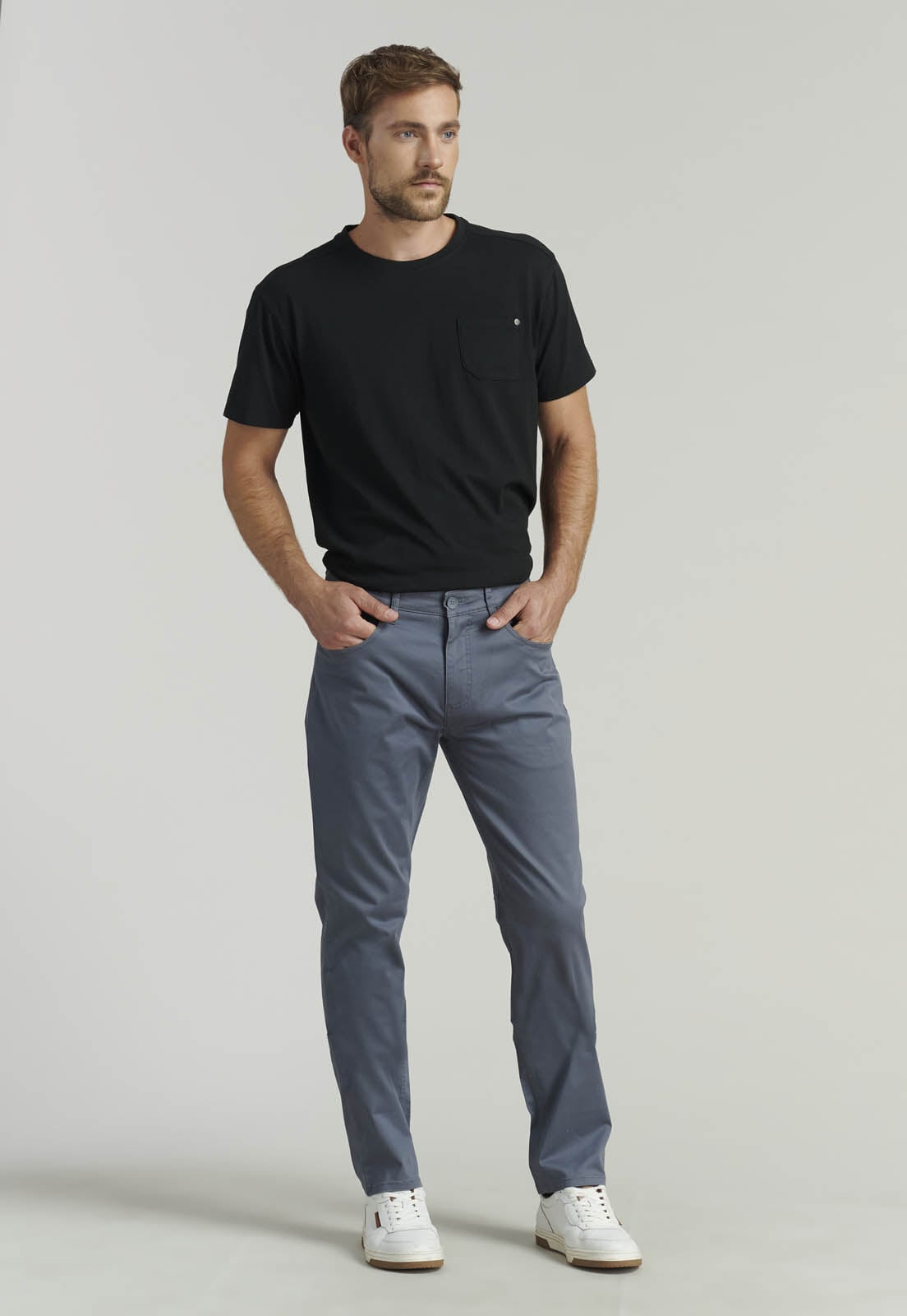 PANTALÓN ALGODÓN HOMBRE FEROUCH AZUL FIVE POCKET FR NAVY - 2