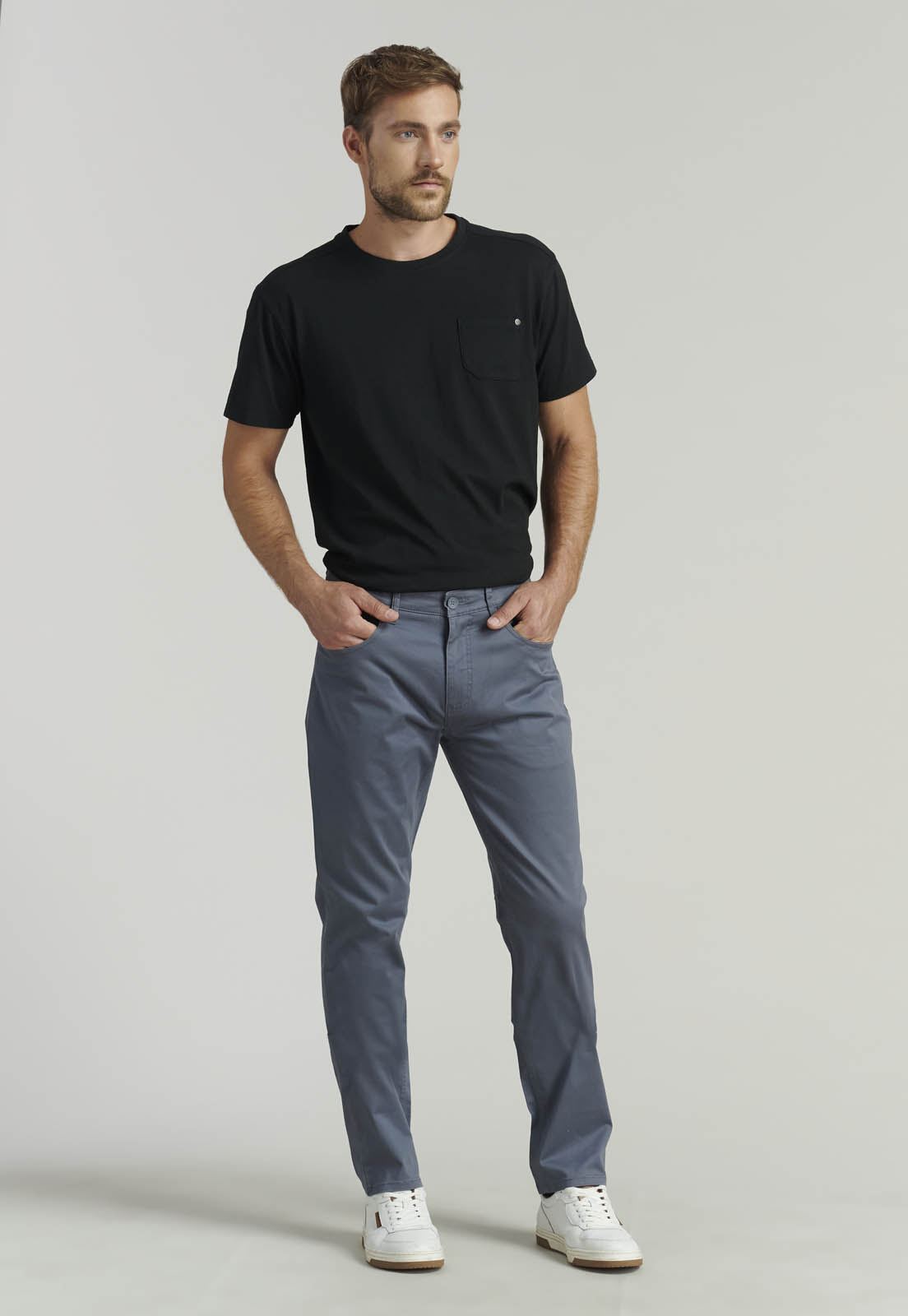 PANTALÓN ALGODÓN HOMBRE FEROUCH AZUL FIVE POCKET FR NAVY - 2
