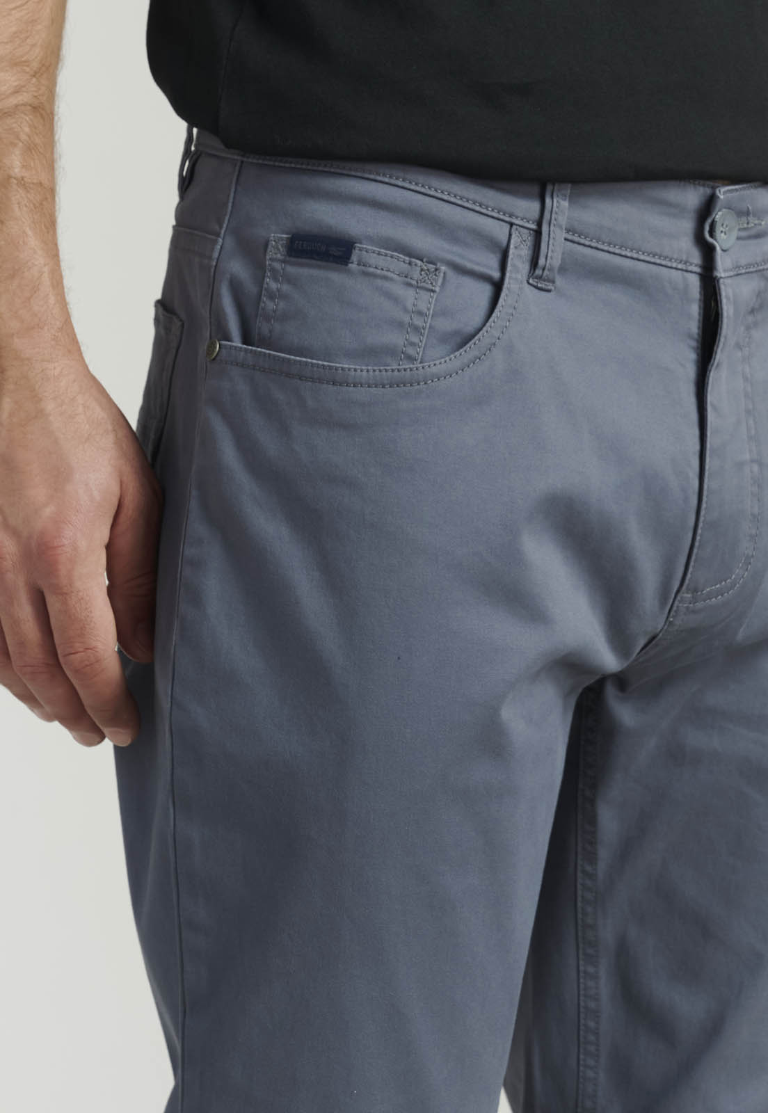 PANTALÓN ALGODÓN HOMBRE FEROUCH AZUL FIVE POCKET FR NAVY - 3