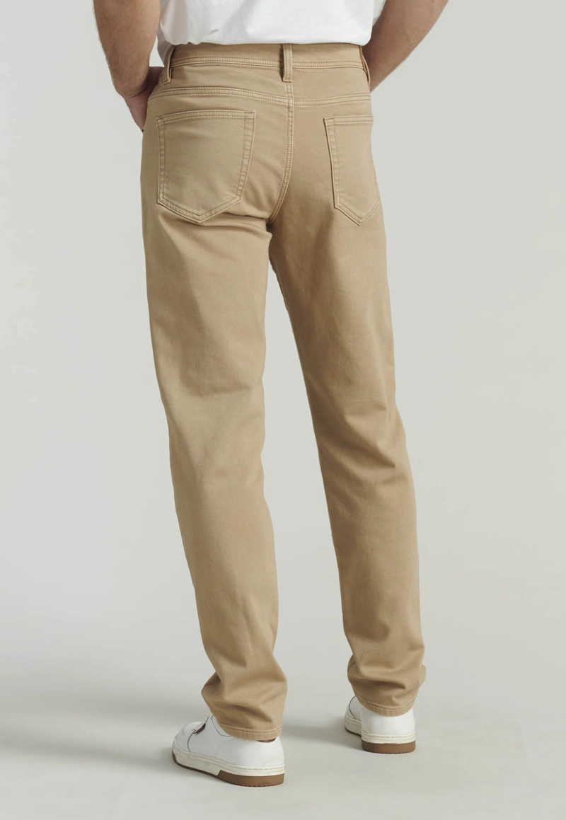 PANTALÓN ALGODÓN HOMBRE FEROUCH BEIGE OHIO FJS - 4