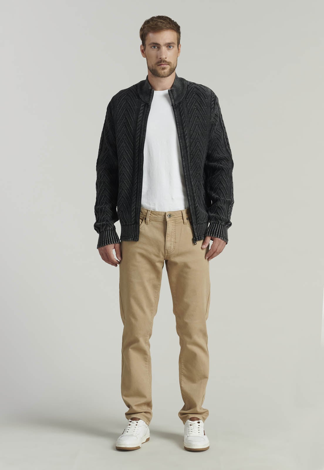 PANTALÓN ALGODÓN HOMBRE FEROUCH BEIGE OHIO FJS - 5