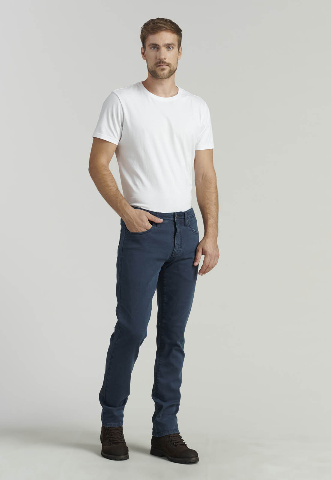 PANTALÓN ALGODÓN HOMBRE FEROUCH AZUL OHIO FJS DK. - 2