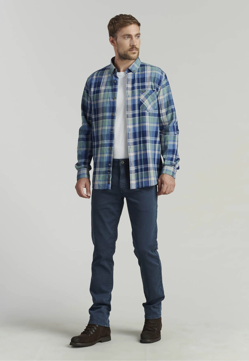 PANTALÓN ALGODÓN HOMBRE FEROUCH AZUL OHIO FJS DK. - 5