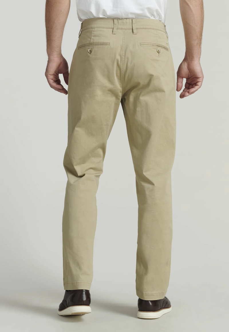 PANTALÓN ALGODÓN HOMBRE FEROUCH BEIGE TWILL WITHOUT PLEATS L 33 BUSINESS KHAKI - 4