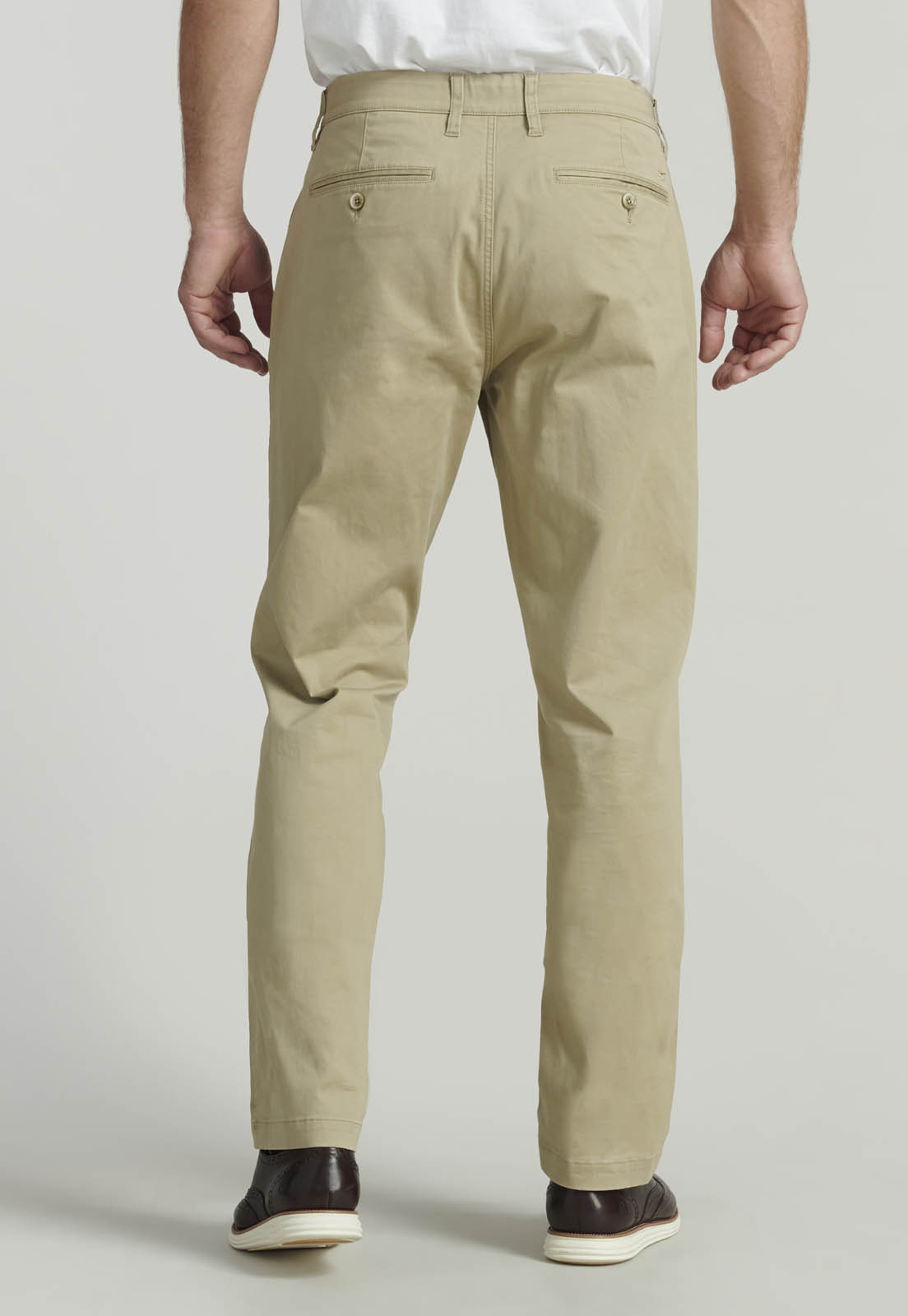 PANTALÓN ALGODÓN HOMBRE FEROUCH BEIGE TWILL WITHOUT PLEATS L 33 BUSINESS KHAKI - 4
