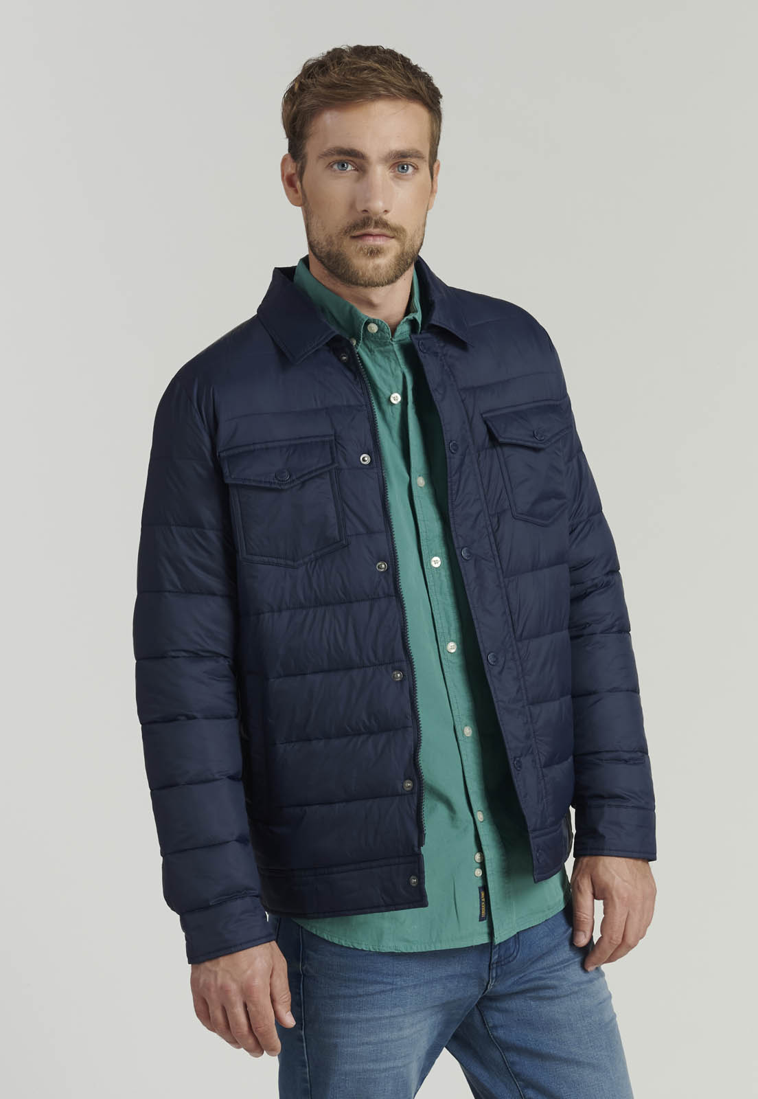 PARKA HOMBRE FEROUCH AZUL MARINO SEATTLE FJS NAVY - 1