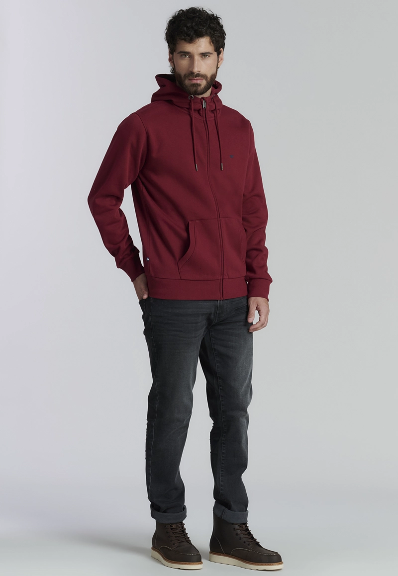 POLERÓN ALGODÓN HOMBRE FEROUCH ROJO BÁSICO KANSAS FR BURGUNDY - 2