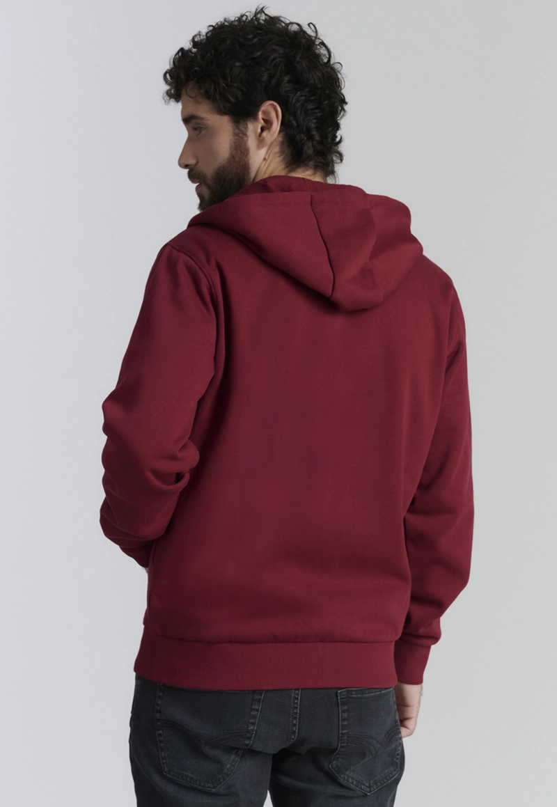 POLERÓN ALGODÓN HOMBRE FEROUCH ROJO BÁSICO KANSAS FR BURGUNDY - 4
