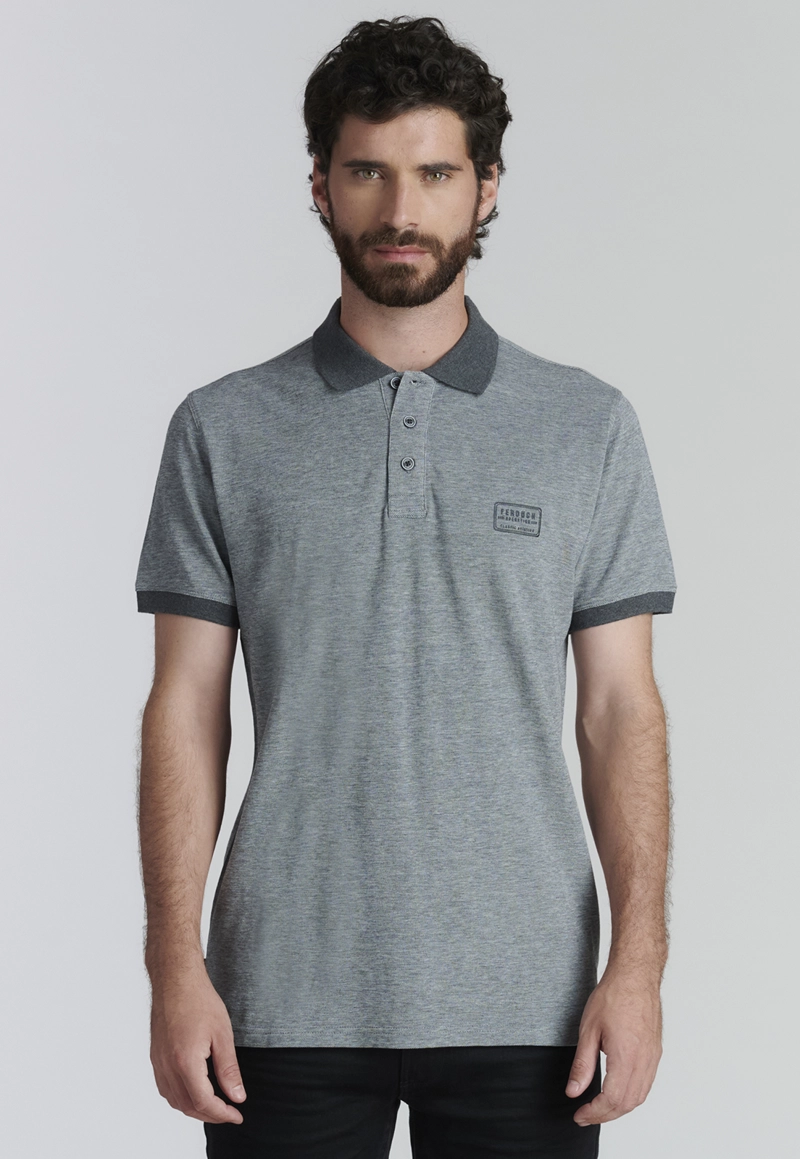 POLERA ALGODÓN HOMBRE FEROUCH GRIS BALTIMORE FR GRAPHITO MELANGE - 1