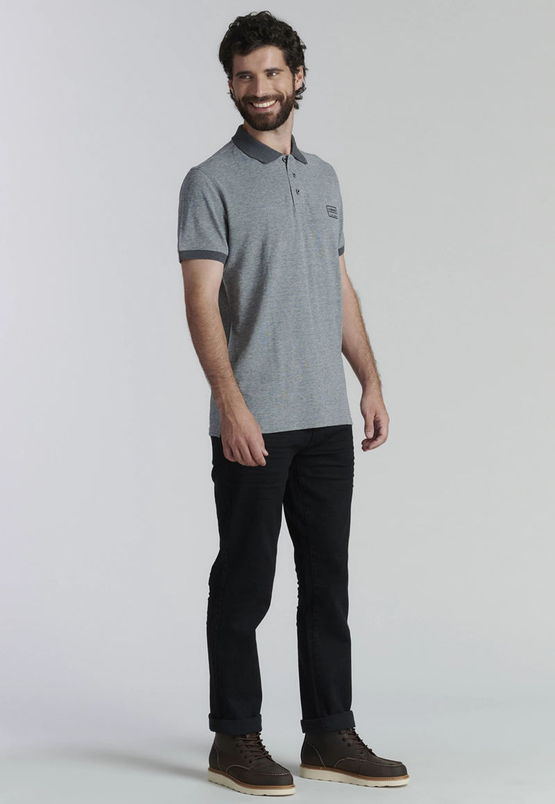 POLERA ALGODÓN HOMBRE FEROUCH GRIS BALTIMORE FR GRAPHITO MELANGE - 2