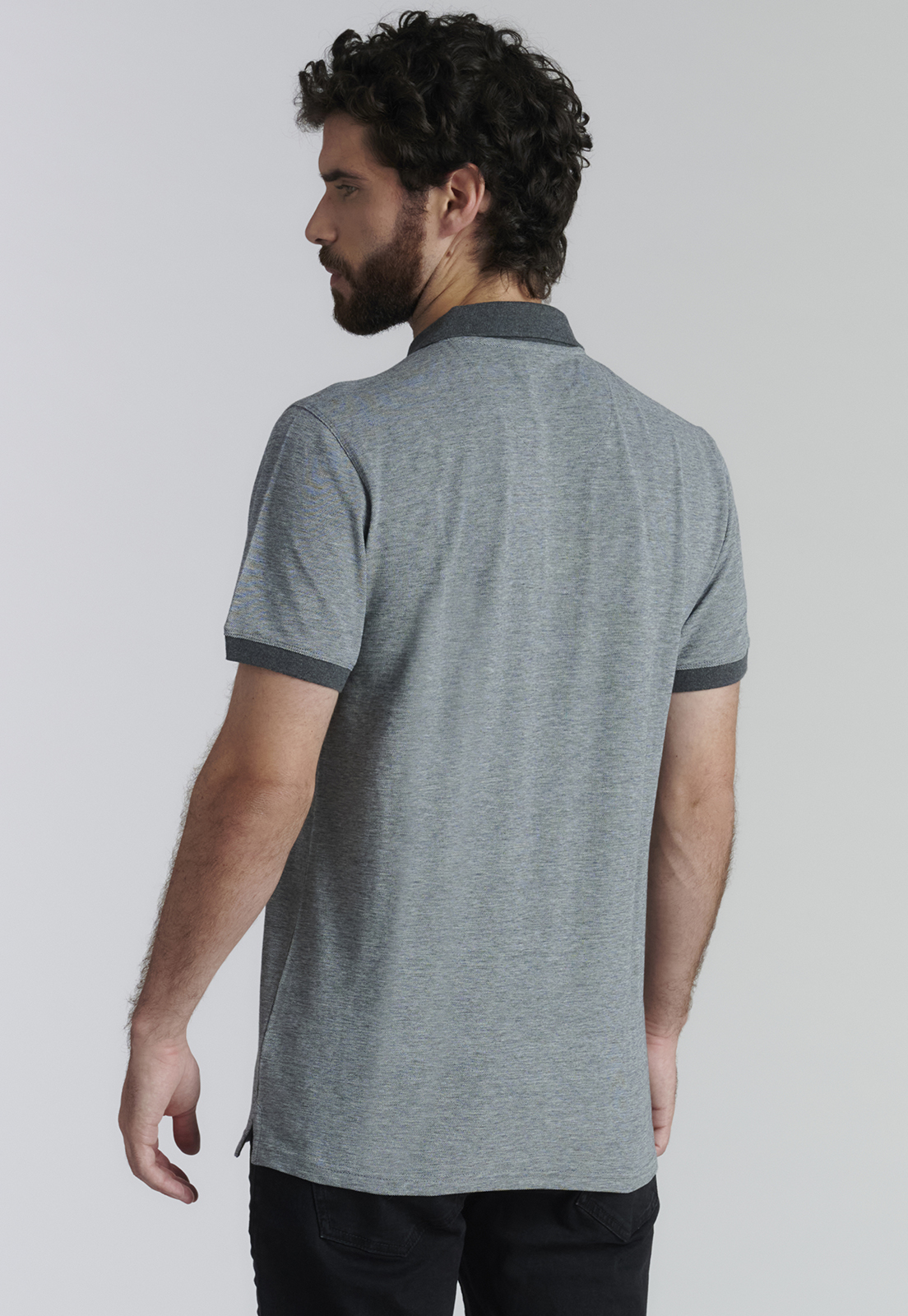 POLERA ALGODÓN HOMBRE FEROUCH GRIS BALTIMORE FR GRAPHITO MELANGE - 4