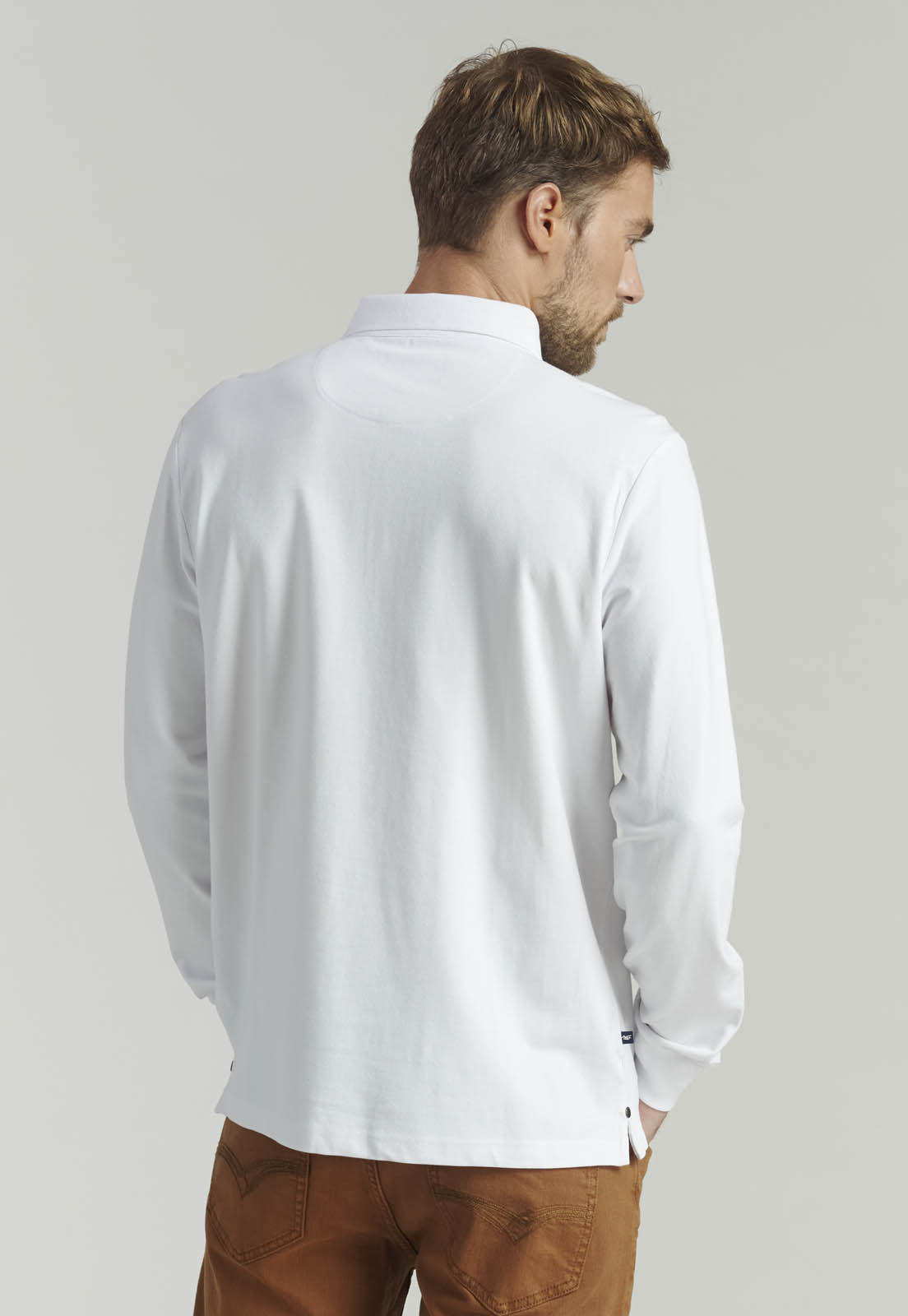 POLERA HOMBRE FEROUCH BLANCO BÁSICA DAKOTA FR WHITE - 4