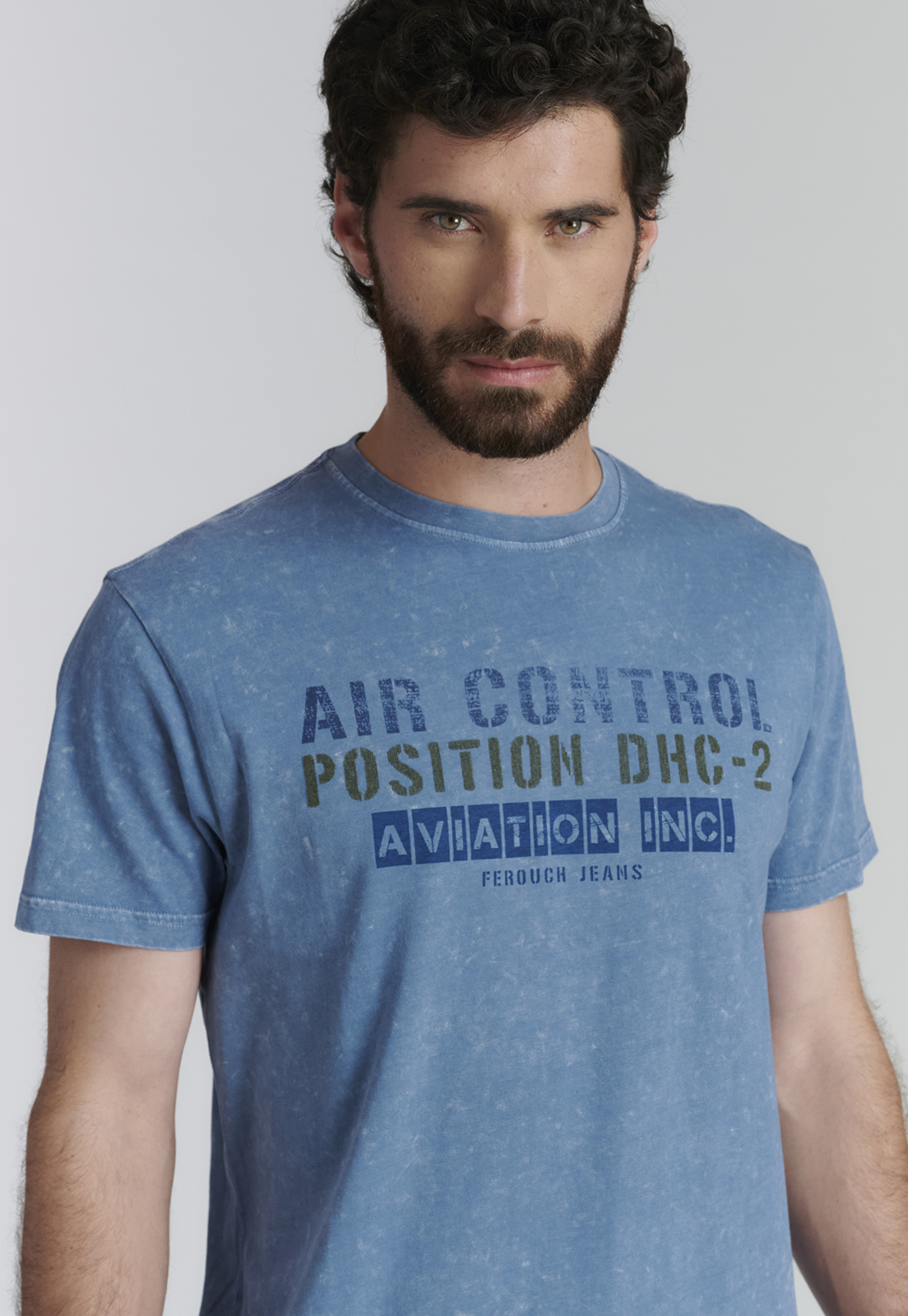 POLERA ALGODÓN HOMBRE FEROUCH AZUL BROOKLYN FJS LT BLUE - 3