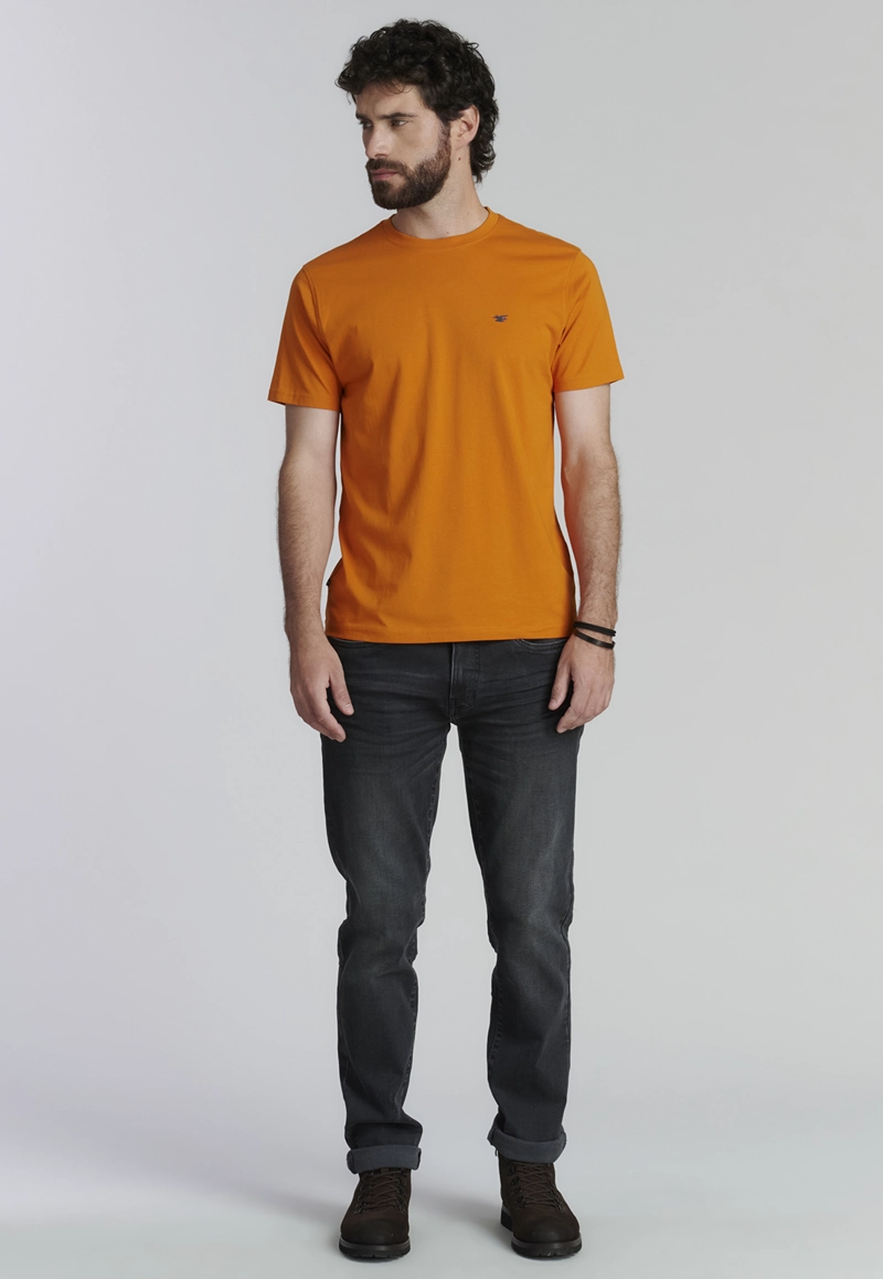 POLERA ALGODÓN HOMBRE FEROUCH NARANJO BÁSICA MAINE FR PUMKIN - 2