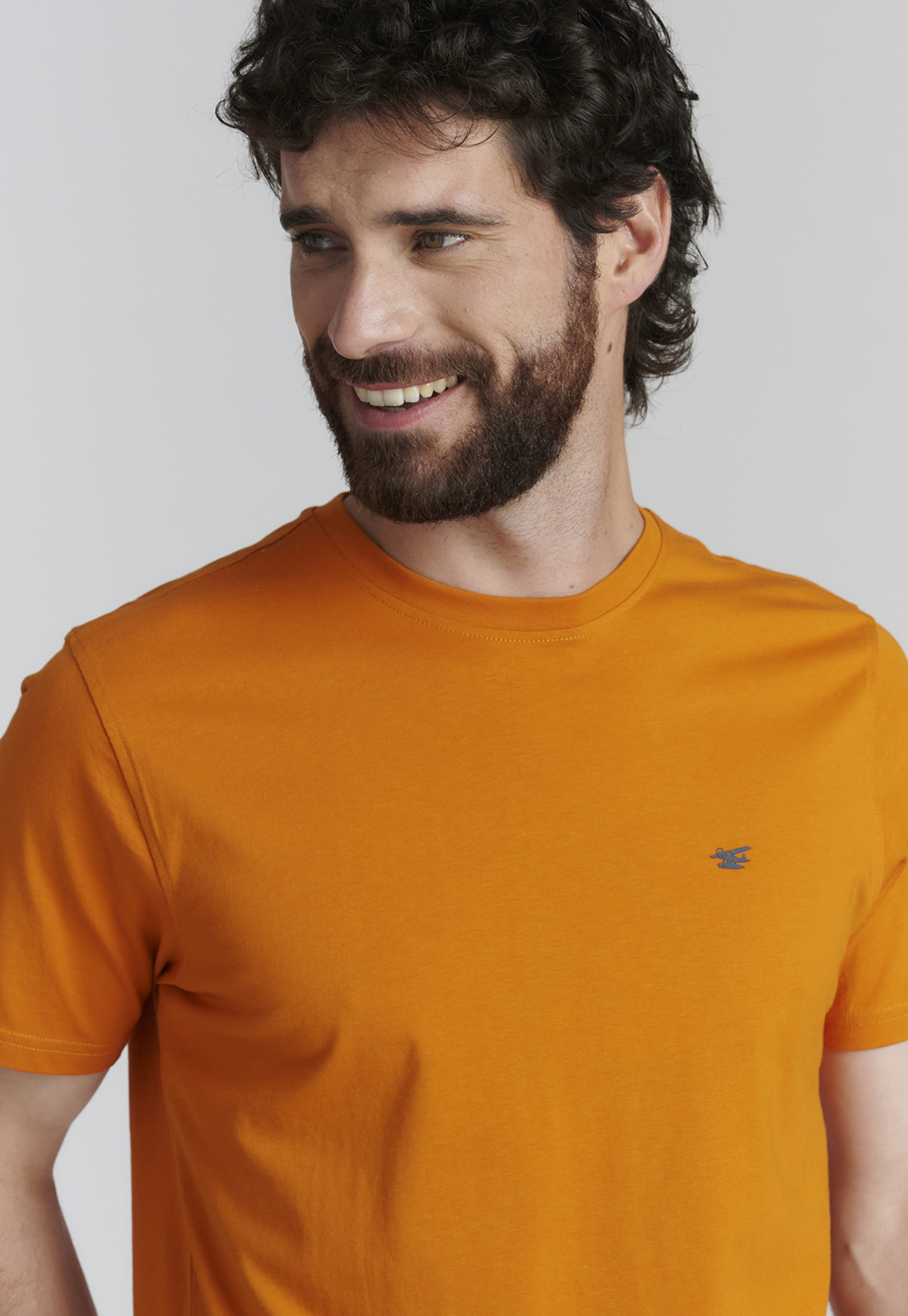 POLERA ALGODÓN HOMBRE FEROUCH NARANJO BÁSICA MAINE FR PUMKIN - 3