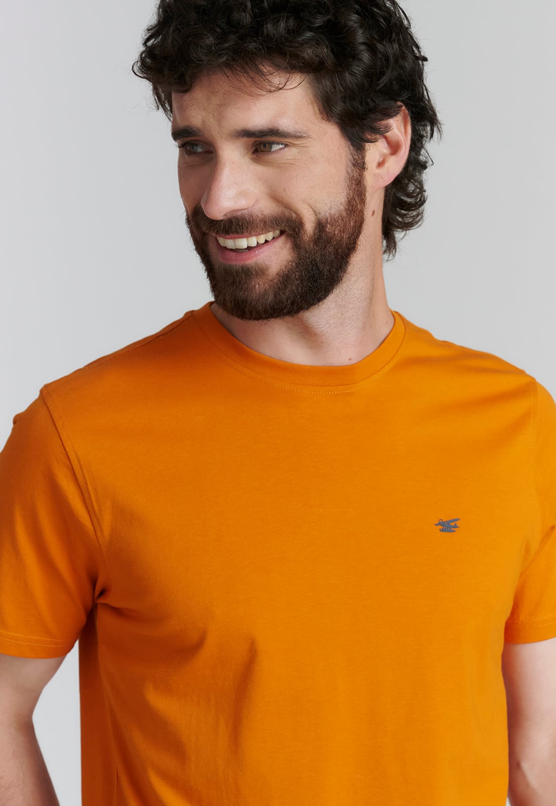 POLERA ALGODÓN HOMBRE FEROUCH NARANJO BÁSICA MAINE FR PUMKIN - 3